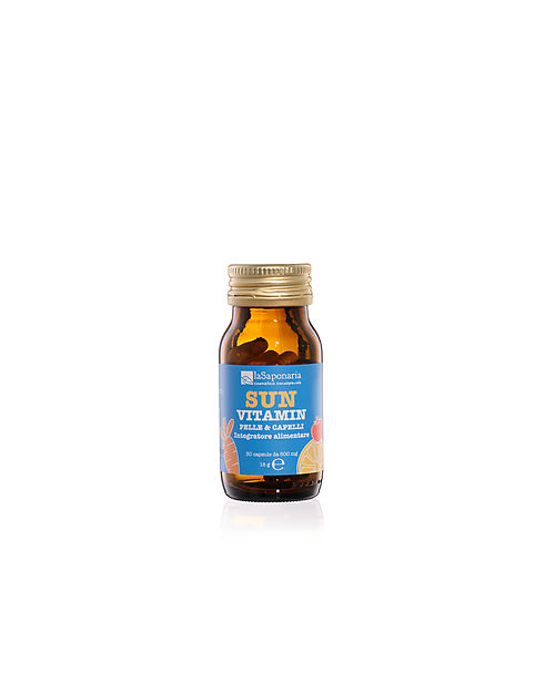 La Saponaria Integratore Alimentare Sun Vitamin - Vitamina C-E e B2 - 30cp - Contro Eritemi e Scottature Pappe
