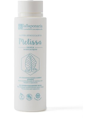 La Saponaria Latte Struccante Melissa, 150 ml - Con calendula e riso di venere Viso