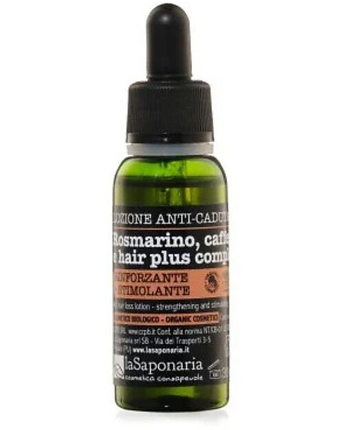 La Saponaria Lozione Rinforzante per Capelli - a Base di Rosmarino - 30ml Cura dei Capelli