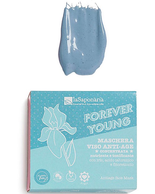 La Saponaria Maschera Viso Anti-Age Concentrata - con Iris Acido Ialuronico e Fitoretinolo Maschere Viso