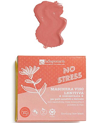 La Saponaria Maschera Viso Concentrata Effetto Lenitivo - con Calendula Rosa Mosqueta e Polvere di Riso Creme Viso