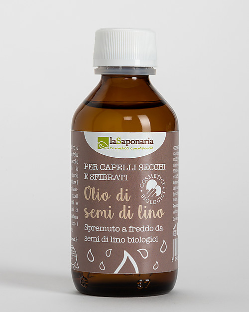 La Saponaria Olio di semi di lino BIO, 100 ml - Ecco Verde Svizzera
