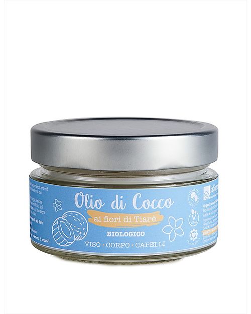 La Saponaria Olio di Cocco ai Fiori di Tiarè BIO - Nutriente ed Emolliente - 150 ml Creme e Olii