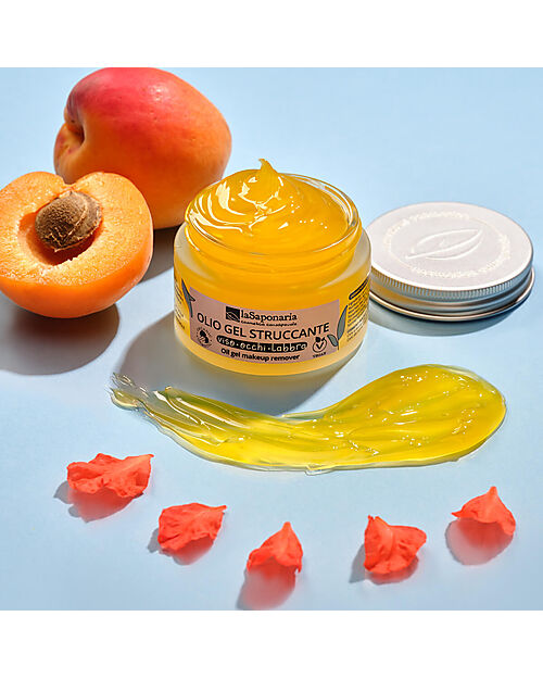 La Saponaria Olio Gel Struccante - Viso/Occhi/Labbra - Rosa Mosqueta e Albicocca Creme Viso