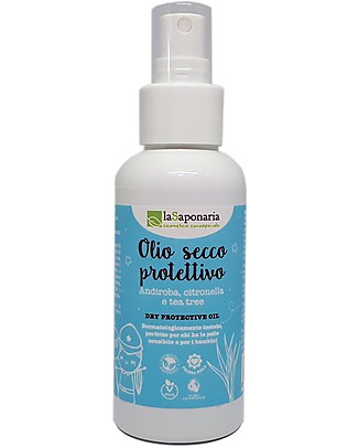 La Saponaria Olio Secco Protettivo, 100 ml - Spray Antizanzare Antizanzare