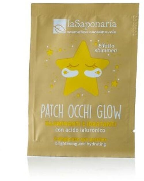 La Saponaria Patch Occhi Glow Con Acido Ialuronico - Fibre Naturali Maschere Viso