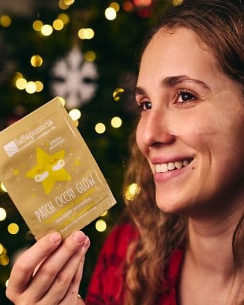 La Saponaria Patch Occhi Glow Con Acido Ialuronico - Fibre Naturali Maschere Viso