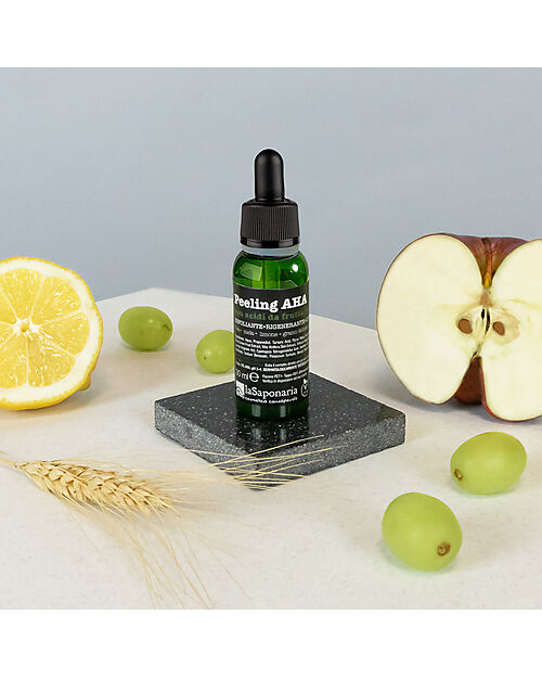La Saponaria Peeling AHA - con Acidi da Frutta Italiana - Azione Esfoliante Rigenerante e Levigante Creme Viso