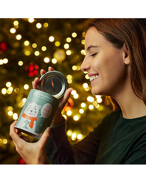 La Saponaria Salvadanaio Orso Polare con Patch Occhi + Contorno Occhi Wow + Campioncino Contorno Occhi Lift&Restore - Latta Creme e Olii