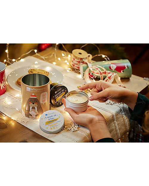 La Saponaria Salvadanaio Tricheco con Crema e Scrub Corpo - Latta Creme Viso