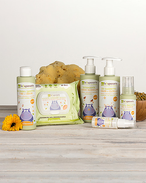 La Saponaria Salviette Detergenti Delicate, 20 pezzi - Senza profumazione, 100% biodegradabili Shampoo e Prodotti per il Bagnetto