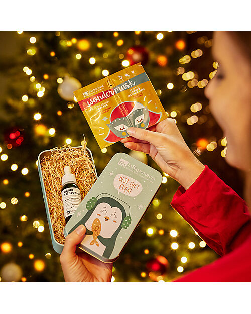 La Saponaria Scrigno Booster Viso - con Acido Ialuronico - Scrub + Mask Maschere Viso