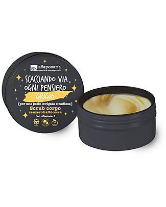 La Saponaria Scrub Corpo Zenzero&Albicocca - con Vitamina C, E e Acqua di Melagrana Antiossidante Viso