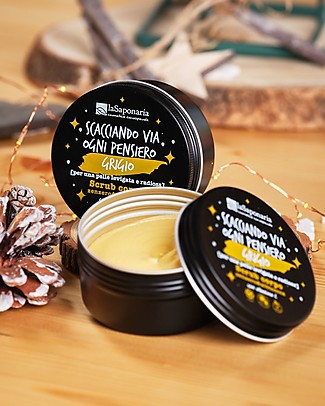 La Saponaria Scrub Corpo Zenzero&Albicocca - con Vitamina C, E e Acqua di Melagrana Antiossidante Viso
