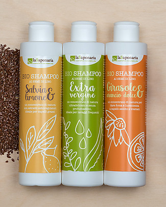 La Saponaria Shampoo Extravergine, Neutro, 200 ml - Senza profumazione, per pelli delicate Cura dei Capelli