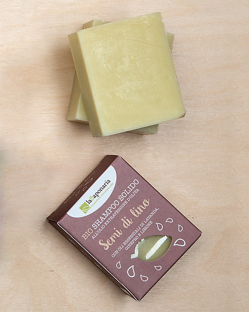 La Saponaria Shampoo Solido ai Semi di Lino, 100 gr - Per capelli normali/secchi Cura dei Capelli