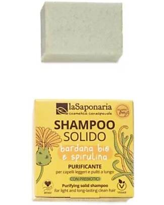 La Saponaria Shampoo Solido Purificante e Anti-forfora, 50 gr Cura dei Capelli