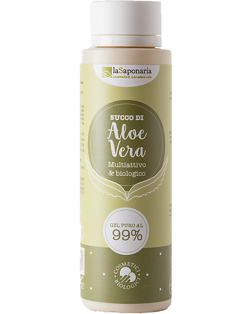 La Saponaria Succo di aloe - Gel di Aloe biologico, 150 ml - Per Viso, Corpo e Capelli! Creme Viso