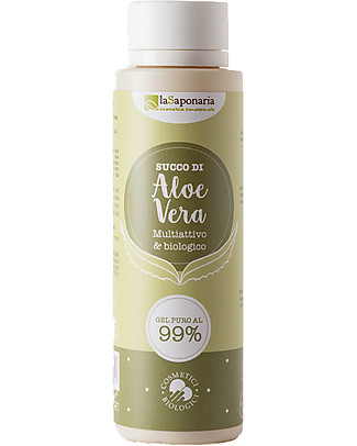 La Saponaria Succo di aloe - Gel di Aloe biologico, 150 ml - Per Viso, Corpo e Capelli! Viso