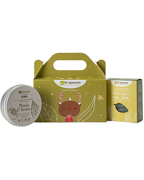 La Saponaria Vixen - Cofanetto mani Menta e Aloe (Crema mani + Sapone ) Creme e Olii