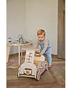 Label Label 3 in 1 Dondolo Girello e Macchina - Nocciola - Legno FSC - 2+ Anni Cavalcabili
