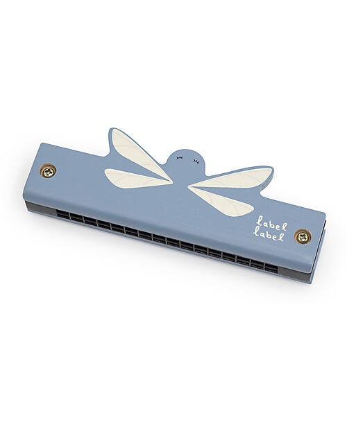 Label Label Armonica - Azzurro - Legno di Faggio Certificato FSC Strumenti Musicali