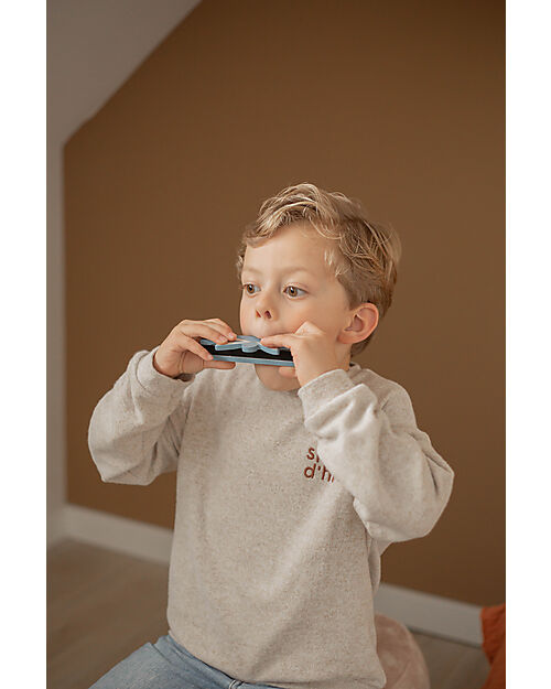 Label Label Armonica - Azzurro - Legno di Faggio Certificato FSC Strumenti Musicali