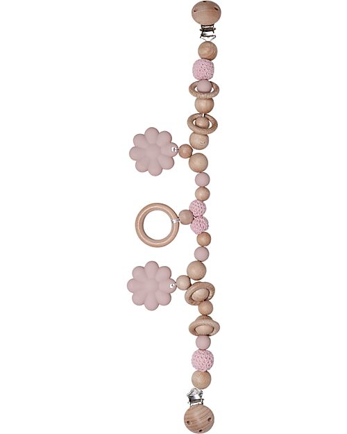 Label Label Catenella Passeggino Fiori - Rosa - In Silicone Accessori Vari