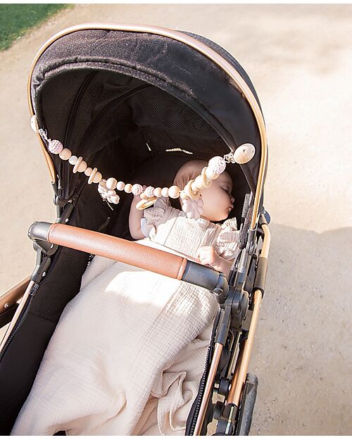 Label Label Catenella Passeggino Fiori - Rosa - In Silicone Accessori Vari