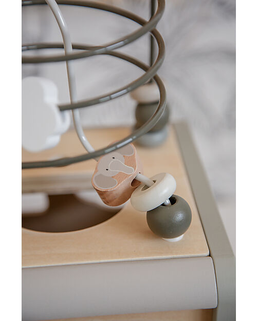 Label Label Cubo Attività 5 in 1 in Legno FSC - Oliva -12+ m Incastri in Legno