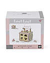 Label Label Cubo Attività 5 in 1 in Legno FSC - Rosa -12+ m Incastri in Legno