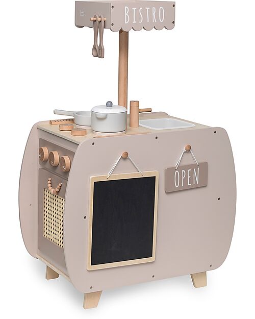 Label Label Cucina Bistro Giocattolo in Legno FSC - Beige - 12+ m Cucine Giocattolo