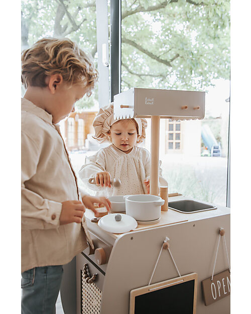 Label Label Cucina Bistro Giocattolo in Legno FSC - Beige - 12+ m Cucine Giocattolo
