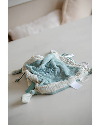 Label Label Doudou - Blu Dandelion - 30x30 cm - Materiale Riciclato Doudou