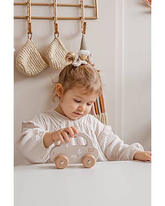Label Label Macchinina Giocattolo in Legno FSC - Beige - 18+ m Macchine e Trenini in Legno