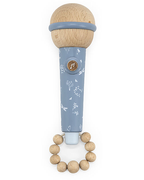 Label Label Microfono in Legno - Blu - Certificazione FSC Strumenti Musicali