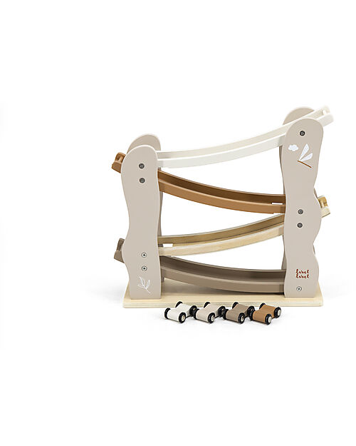 Label Label Pista Giocattolo in Legno FSC - Beige - 18+ m Macchine e Trenini  in Legno