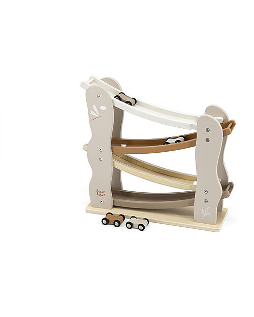 Label Label Pista Giocattolo in Legno FSC - Beige - 18+ m Macchine e Trenini  in Legno