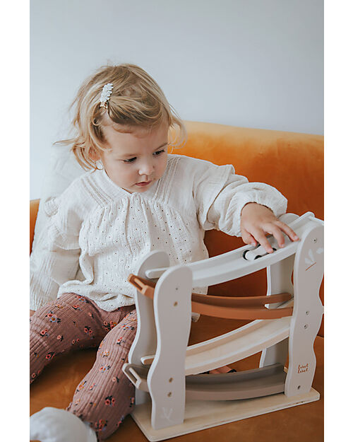 Label Label Pista Giocattolo in Legno FSC - Beige - 18+ m Macchine e Trenini  in Legno