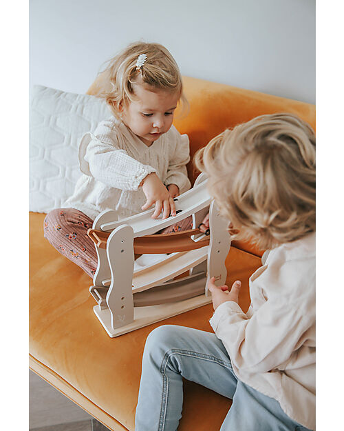 Label Label Pista Giocattolo in Legno FSC - Beige - 18+ m Macchine e Trenini  in Legno