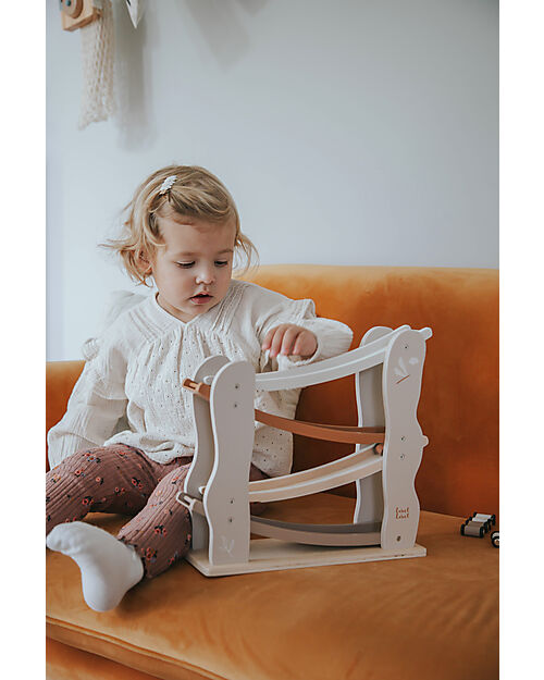 Label Label Pista Giocattolo in Legno FSC - Beige - 18+ m Macchine e Trenini  in Legno