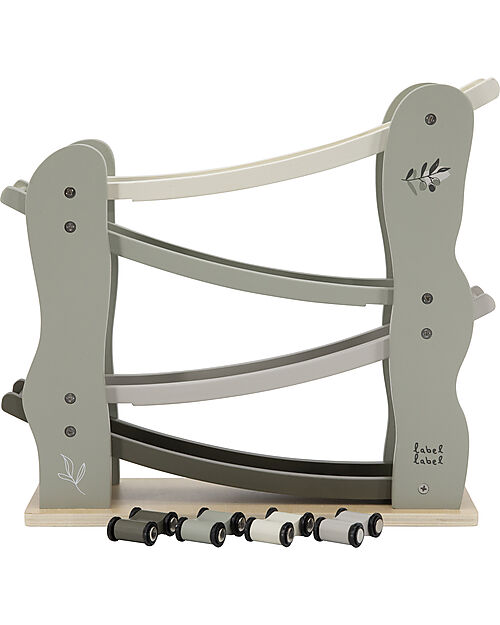 Label Label Pista Giocattolo in Legno FSC - Oliva - 18+ m Macchine e Trenini  in Legno