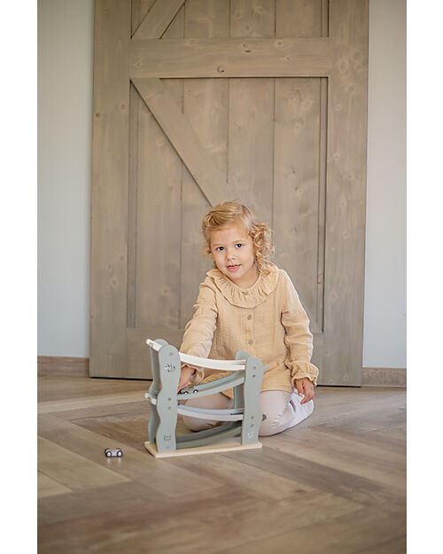 Label Label Pista Giocattolo in Legno FSC - Oliva - 18+ m Macchine e Trenini  in Legno