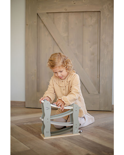 Label Label Pista Giocattolo in Legno FSC - Oliva - 18+ m Macchine e Trenini  in Legno