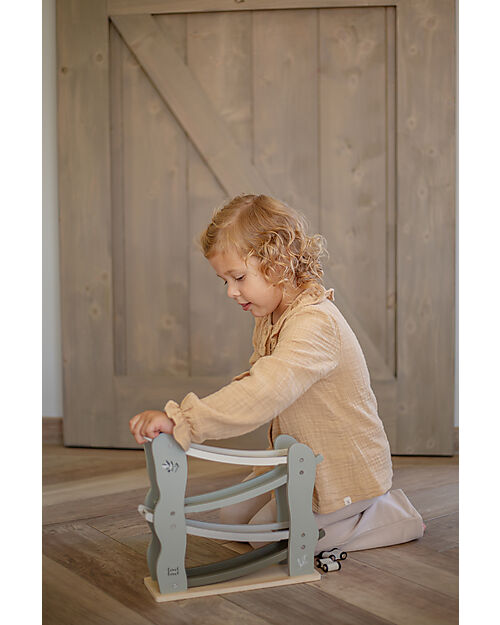 Label Label Pista Giocattolo in Legno FSC - Oliva - 18+ m Macchine e Trenini  in Legno