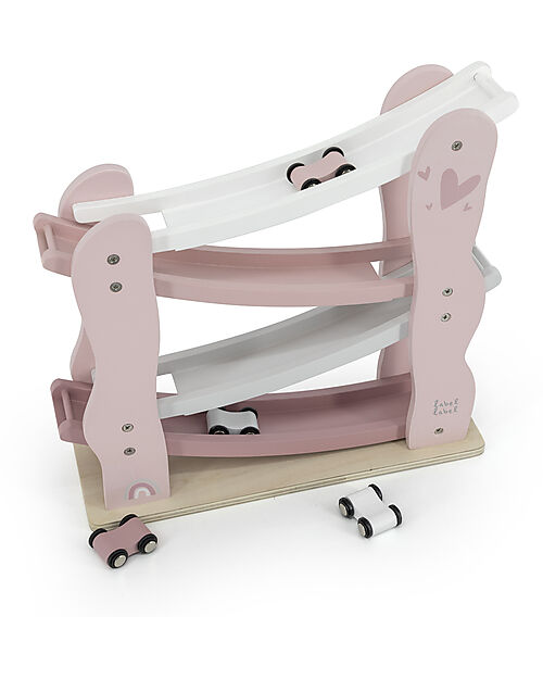 Label Label Pista Giocattolo in Legno FSC - Rosa - 18+ m Macchine e Trenini  in Legno