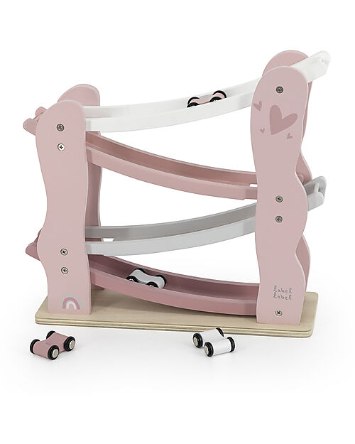 Label Label Pista Giocattolo in Legno FSC - Rosa - 18+ m Macchine e Trenini  in Legno