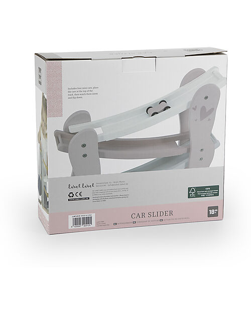 Label Label Pista Giocattolo in Legno FSC - Rosa - 18+ m Macchine e Trenini  in Legno