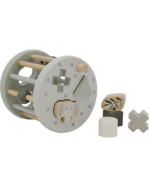 Label Label Ruota Forme Geometriche a Incastro in Legno FSC - Oliva - 12+ m Incastri in Legno