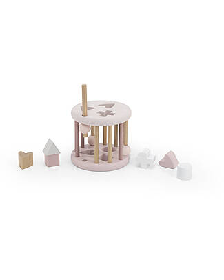 Label Label Ruota Forme Geometriche a Incastro in Legno FSC - Rosa - 12+ m Incastri in Legno